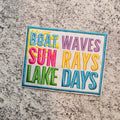 Boat Waves Sun Rays Lake Days Patch